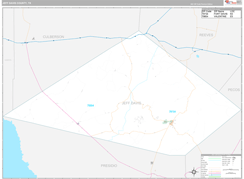 Jeff Davis County, TX Digital Map Premium Style